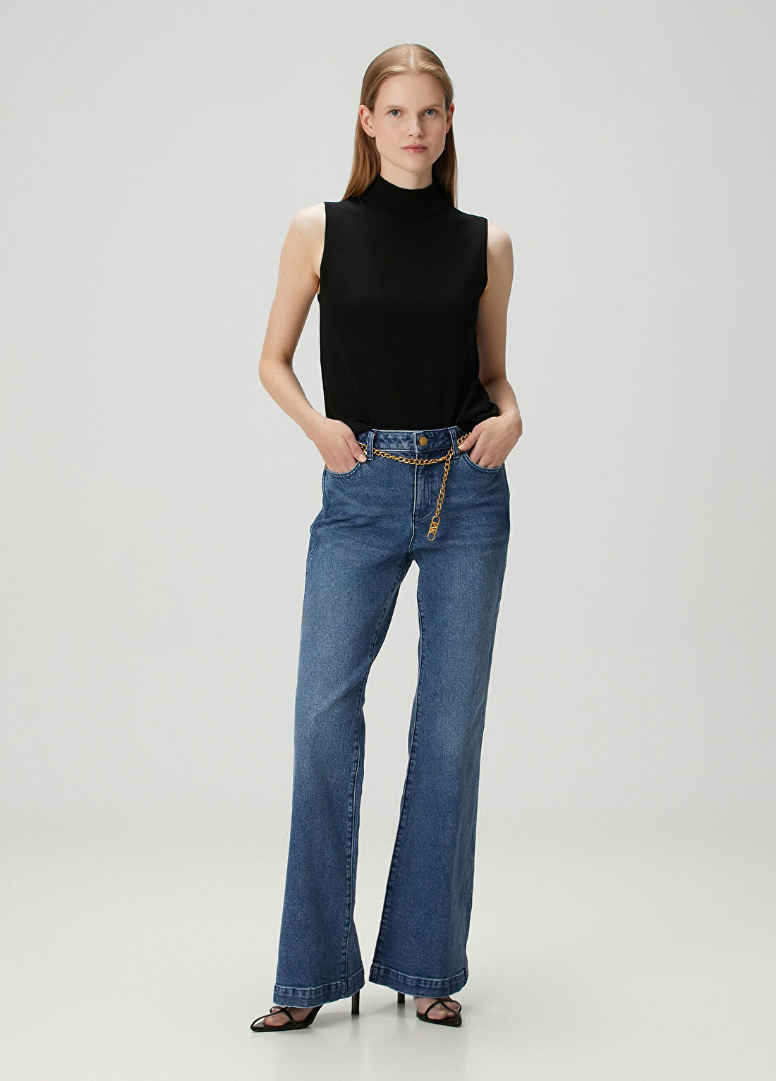 Michael Michael Kors Mavi Flared Jean Pantolon