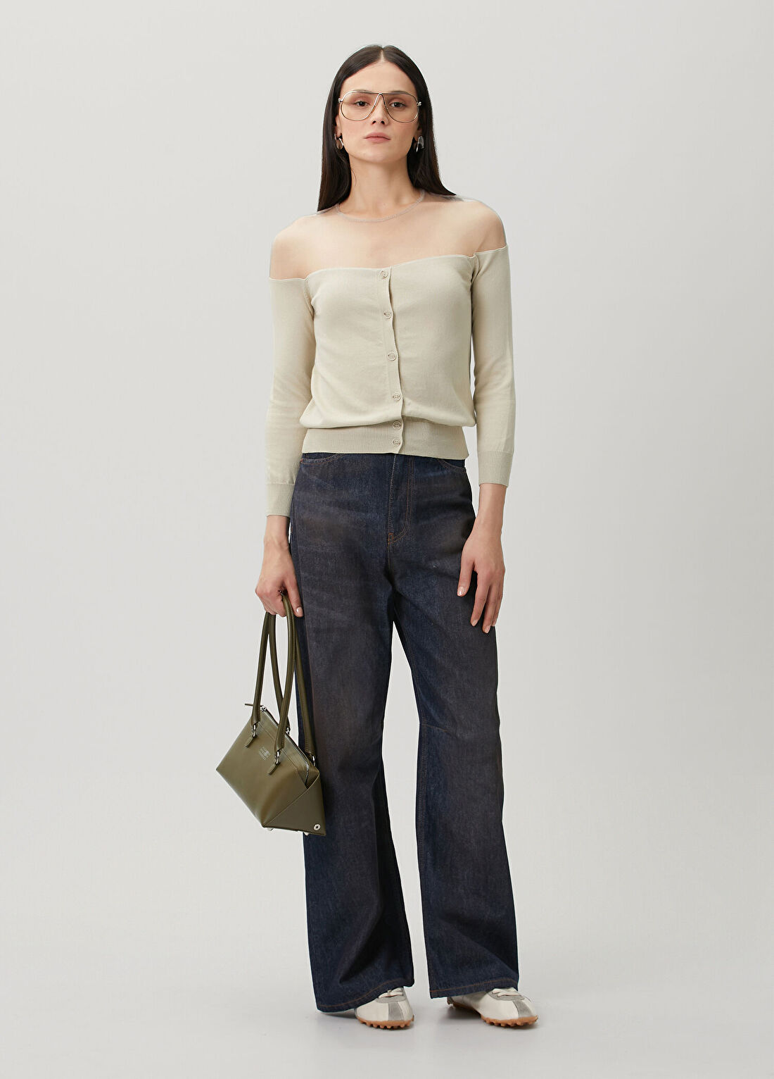 MM6 Maison Margiela Bej Transparan Hırka görsel 2