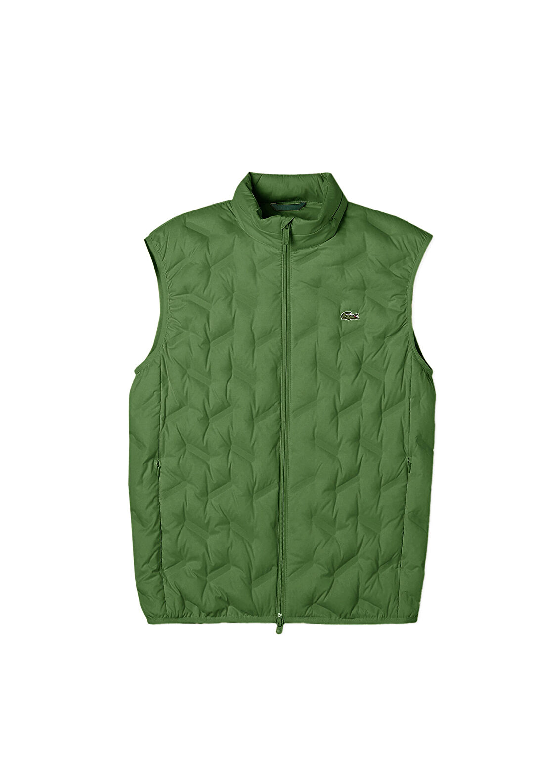 Lacoste Yeşil Regular Fit Dik Yaka Erkek Kapitone Yelek