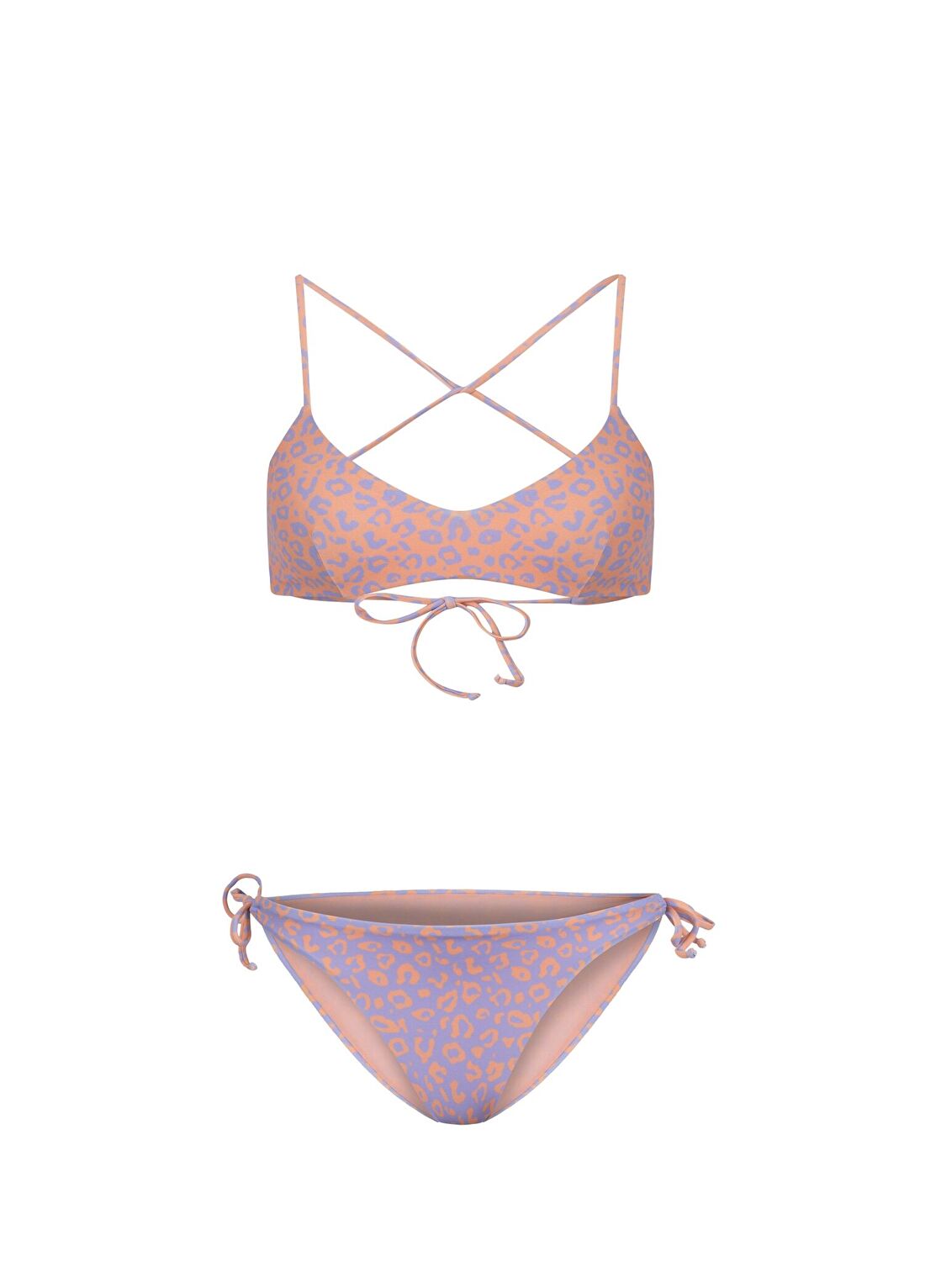Peralina Elda Somon Leopar Desenli Bikini Takımı