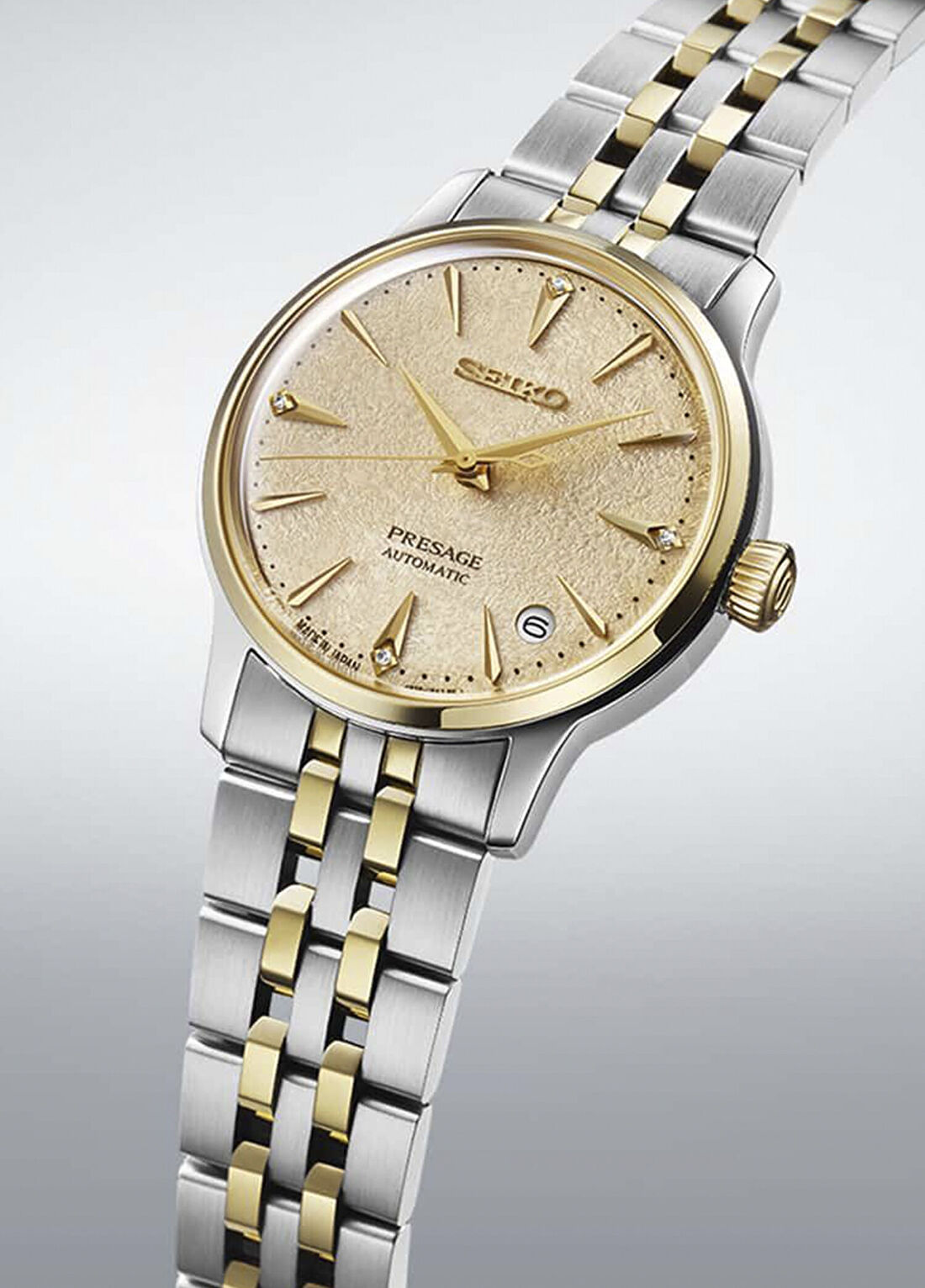 Seiko SEIRPL64J Altın Rengi Metalik Gri Çelik Kadın Kol Saati görsel 2
