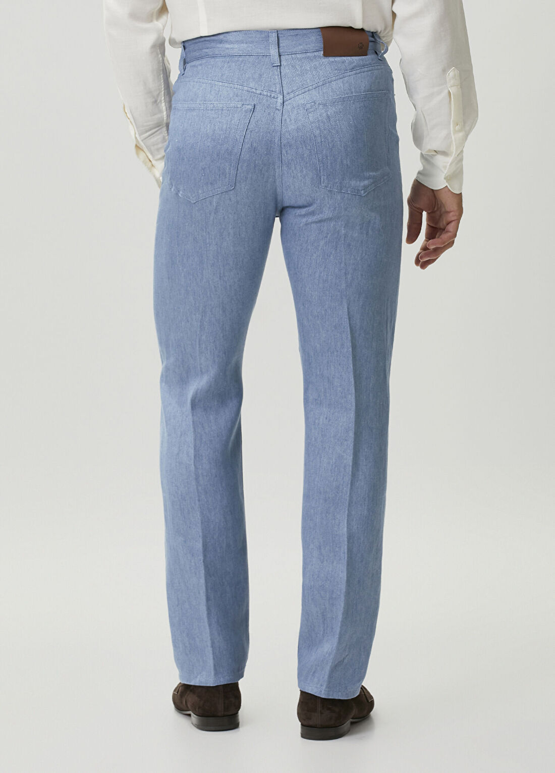 Dunhill Mavi Keten Pantolon görsel 3