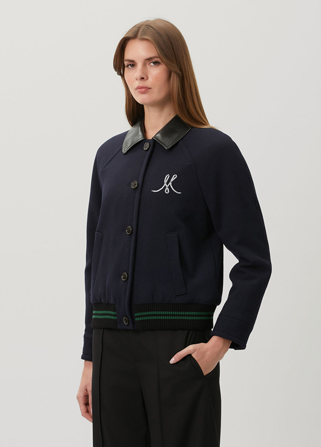 Marni Lacivert Bomber Ceket