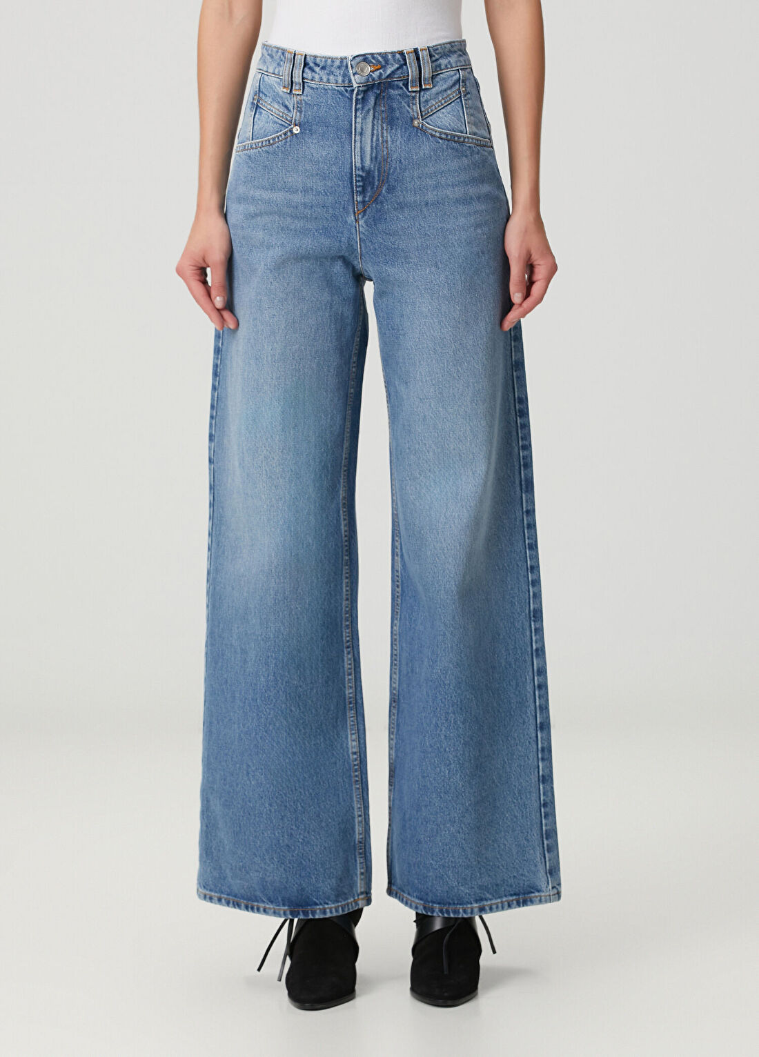 Isabel Marant Lemony Mavi Jean Pantolon görsel 2