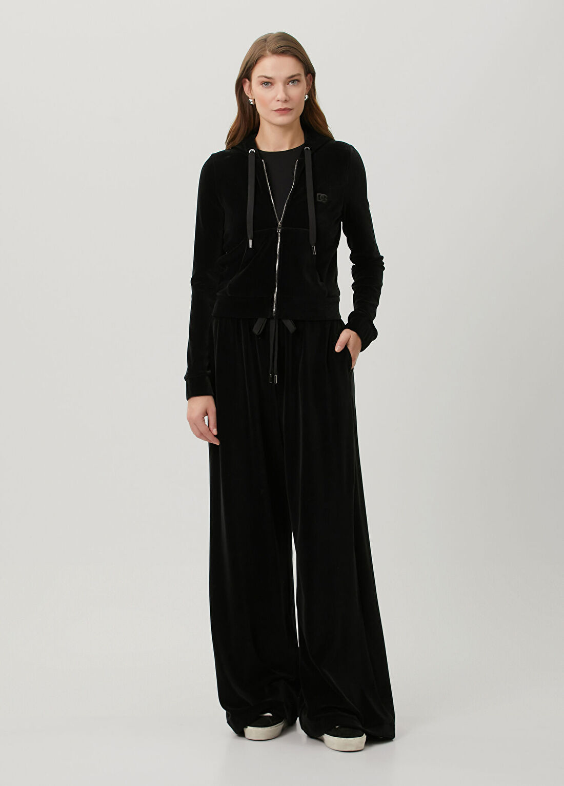 Dolce&Gabbana Siyah Şönil Pantolon