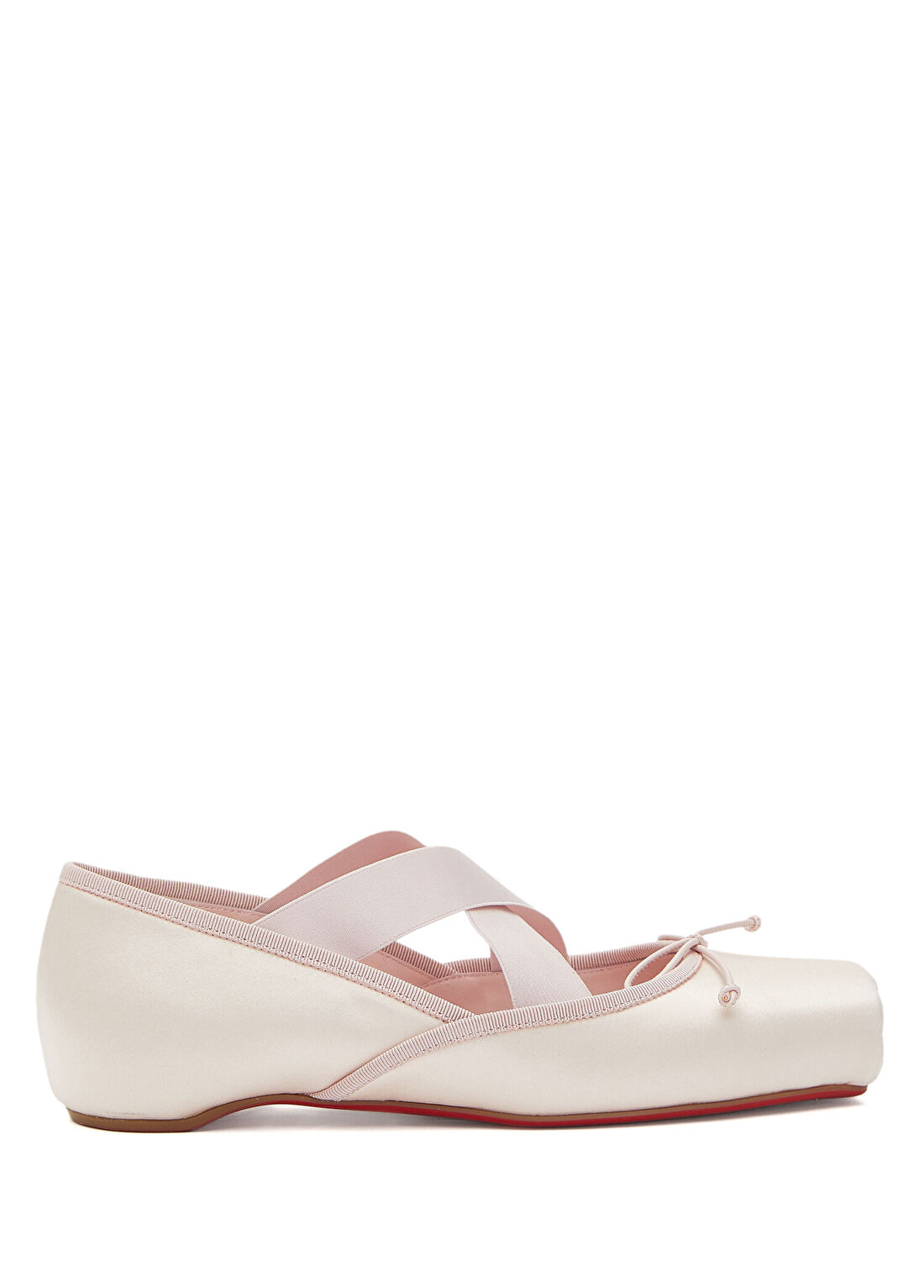 Christian Louboutin Cassiasticina Açık Pembe İpek Babet