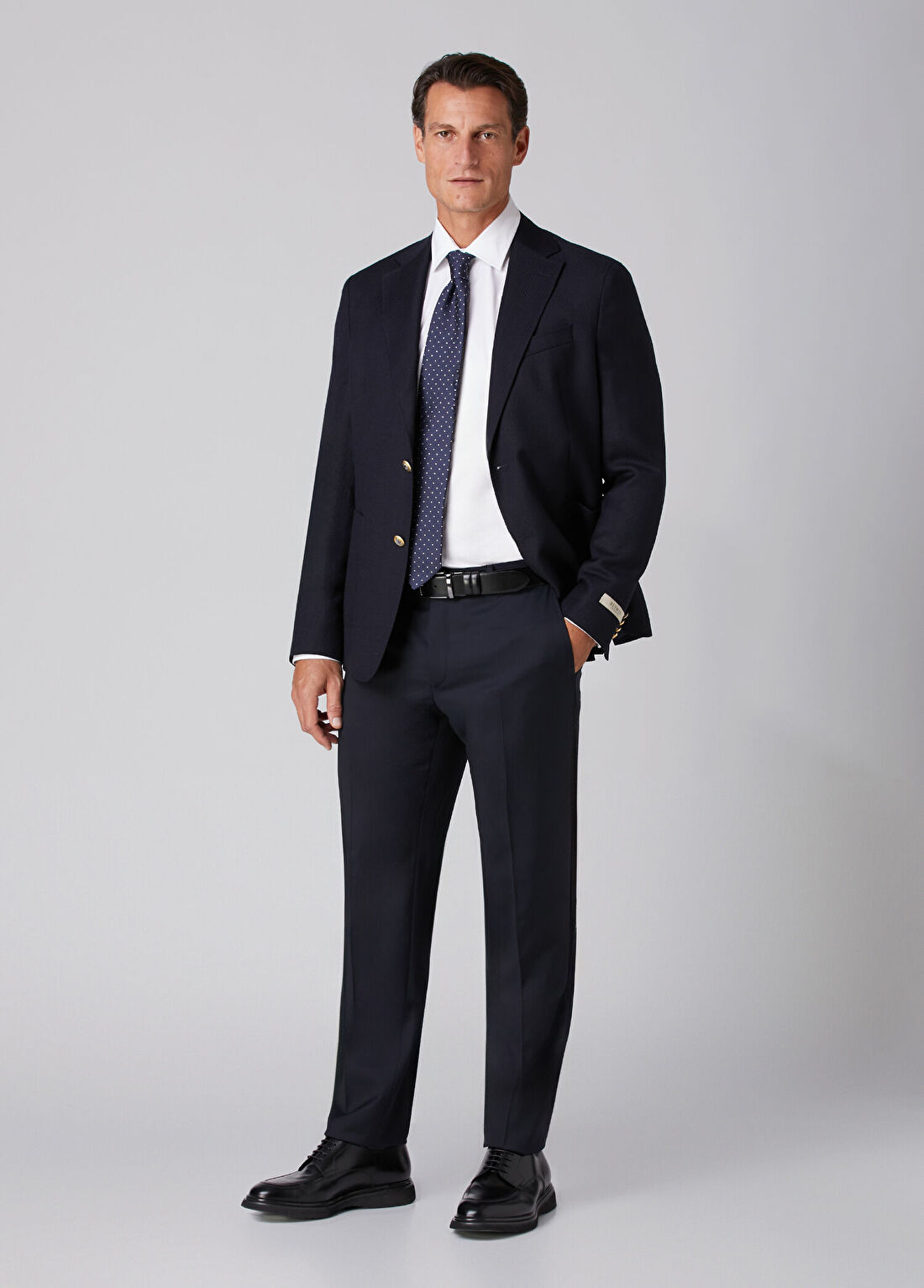 Beymen Collection Drop 7 Lacivert Pilesiz Yün Pantolon