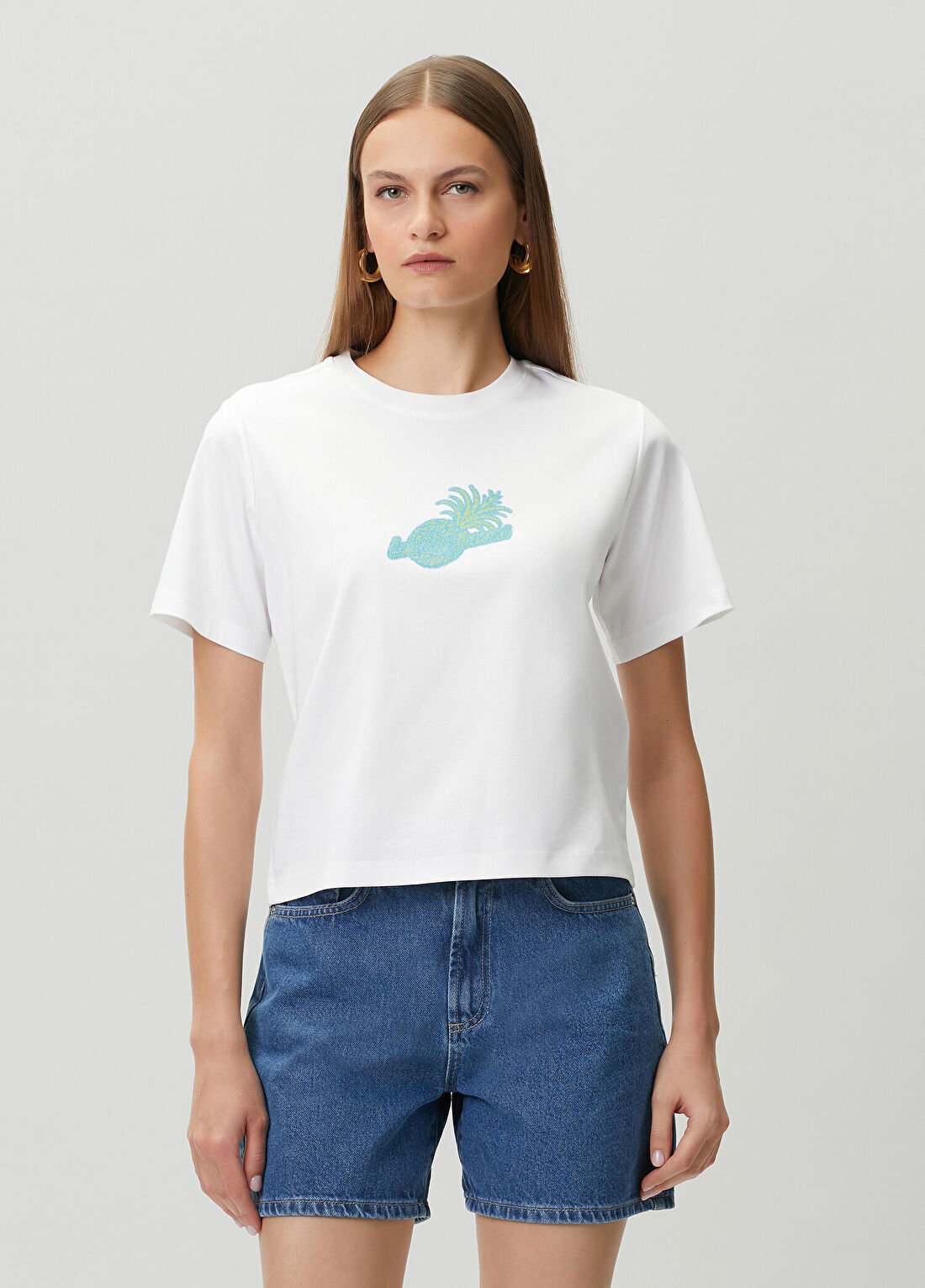 Les Benjamins Beyaz Baskılı T-shirt