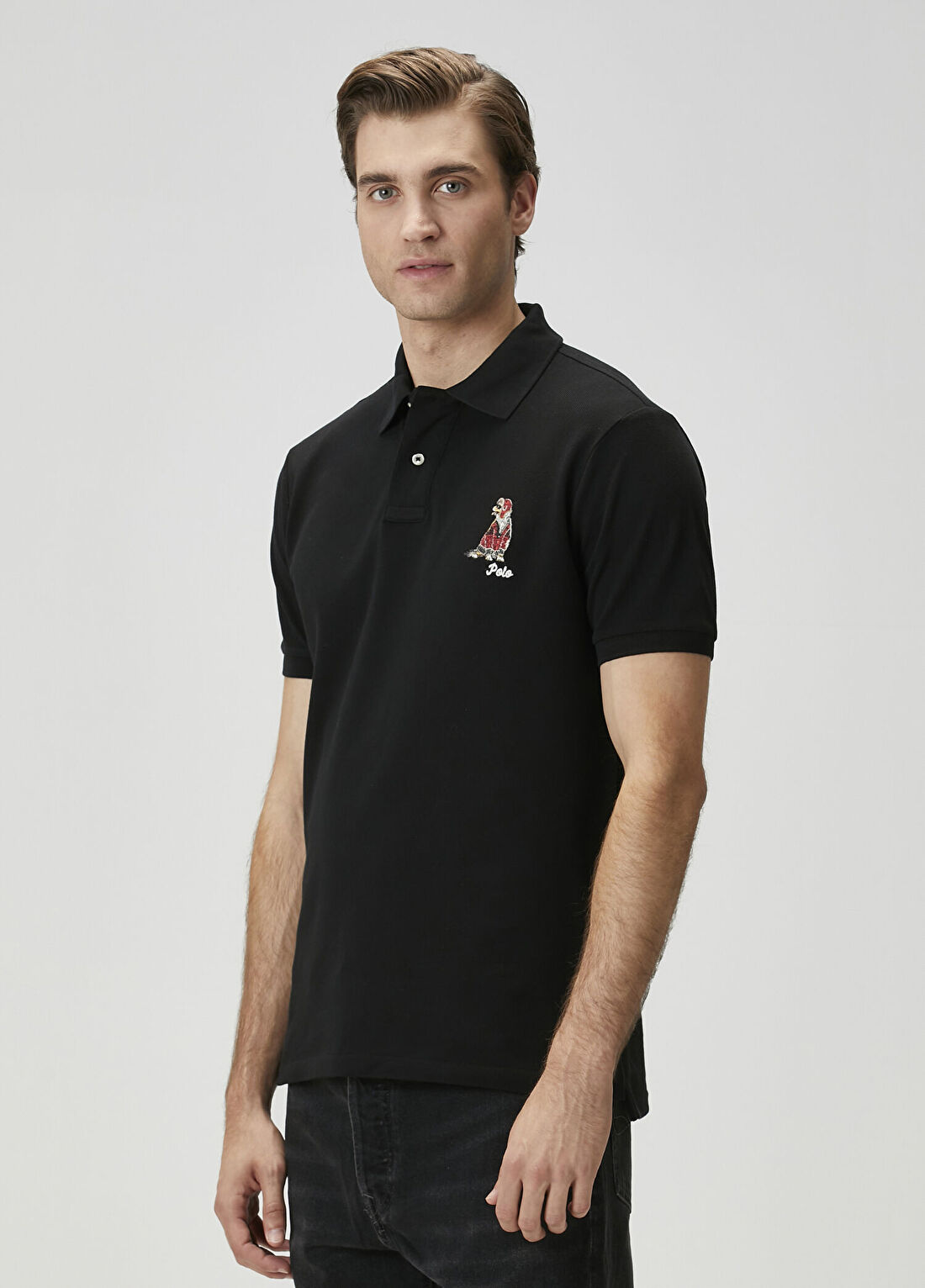 Polo Ralph Lauren Siyah Polo Yaka T-shirt görsel 3