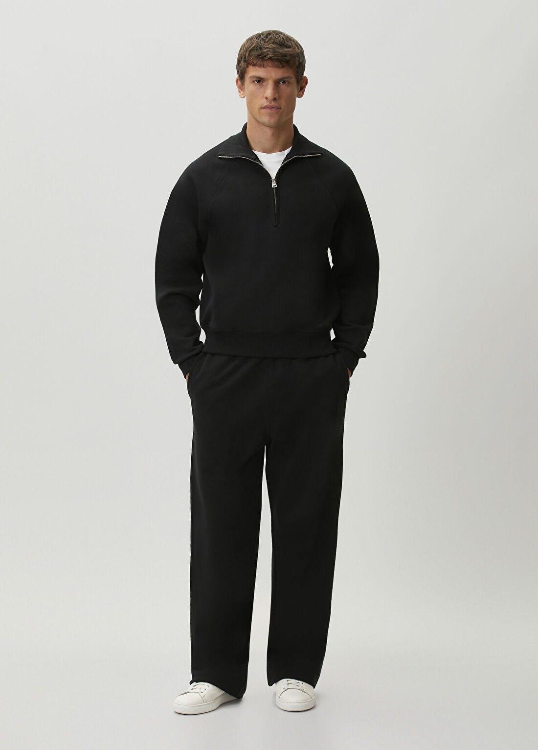 Ami Paris Siyah Fermuarlı Sweatshirt