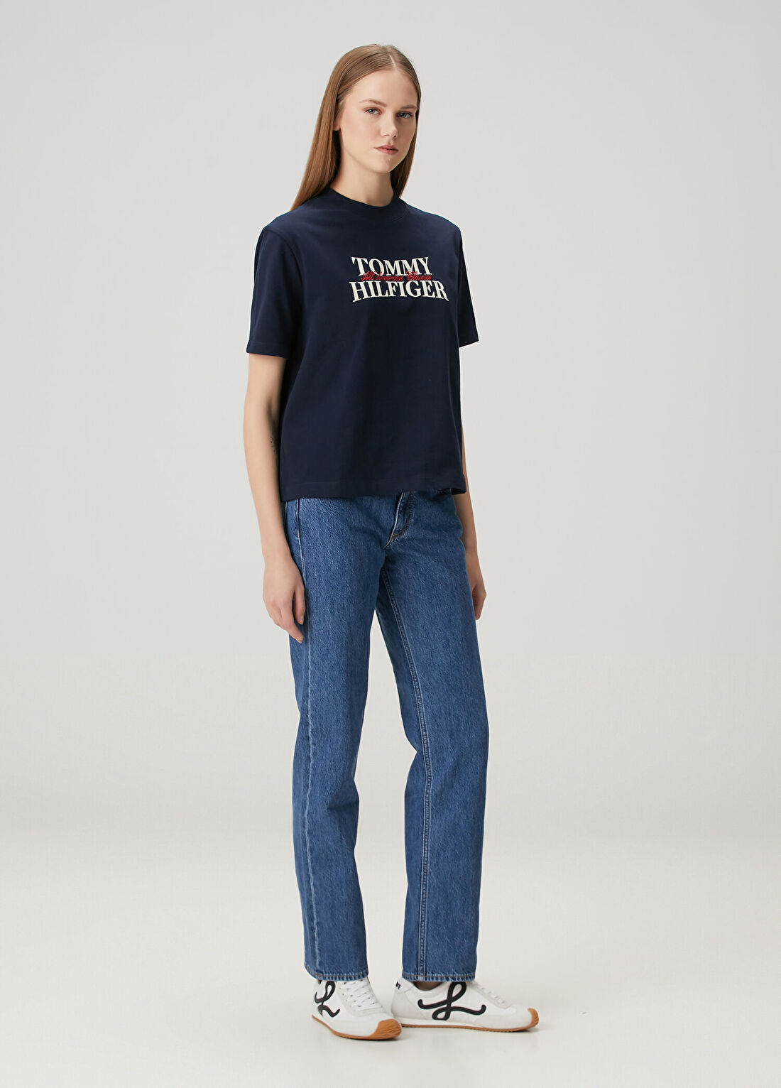 Tommy Hilfiger Lacivert T-shirt görsel 2