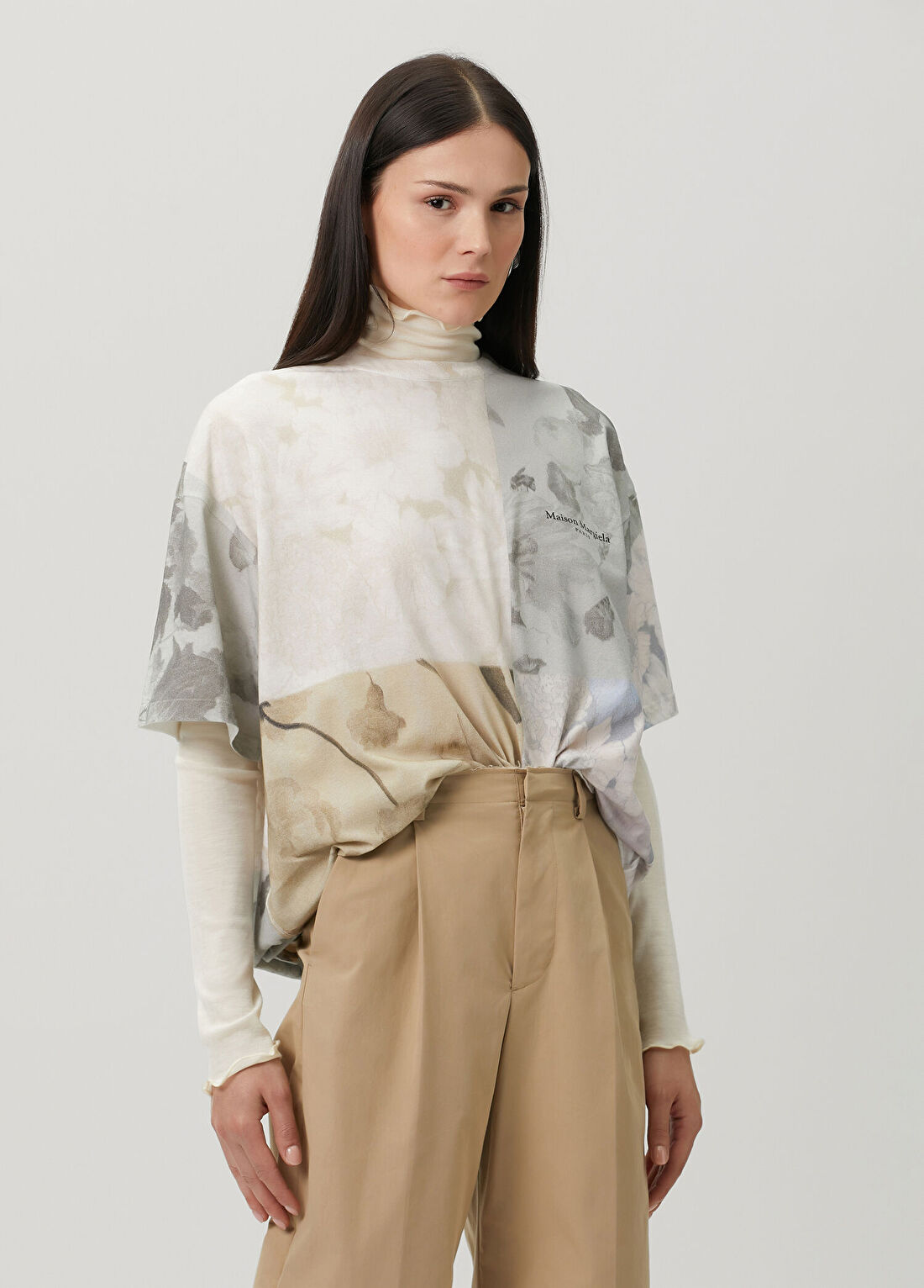 Maison Margiela Patchwork Çiçek Desenli T-shirt