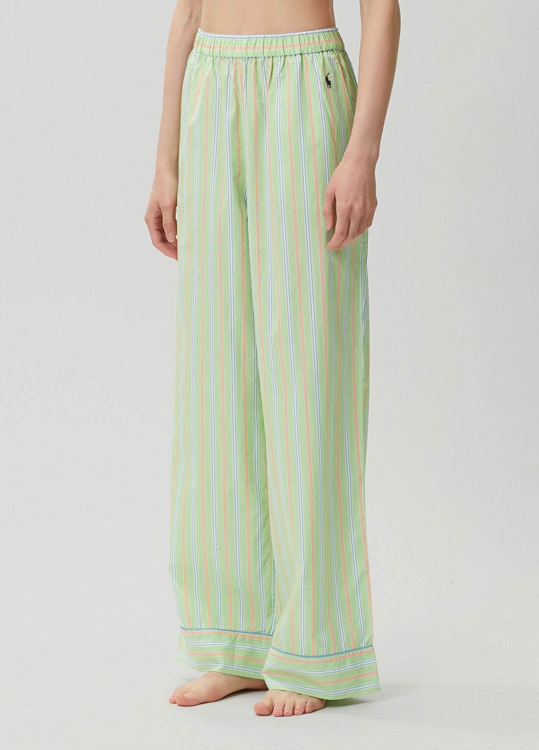 Polo Ralph Lauren-Lingerie Turuncu Yeşil 2li Pijama Seti görsel 4