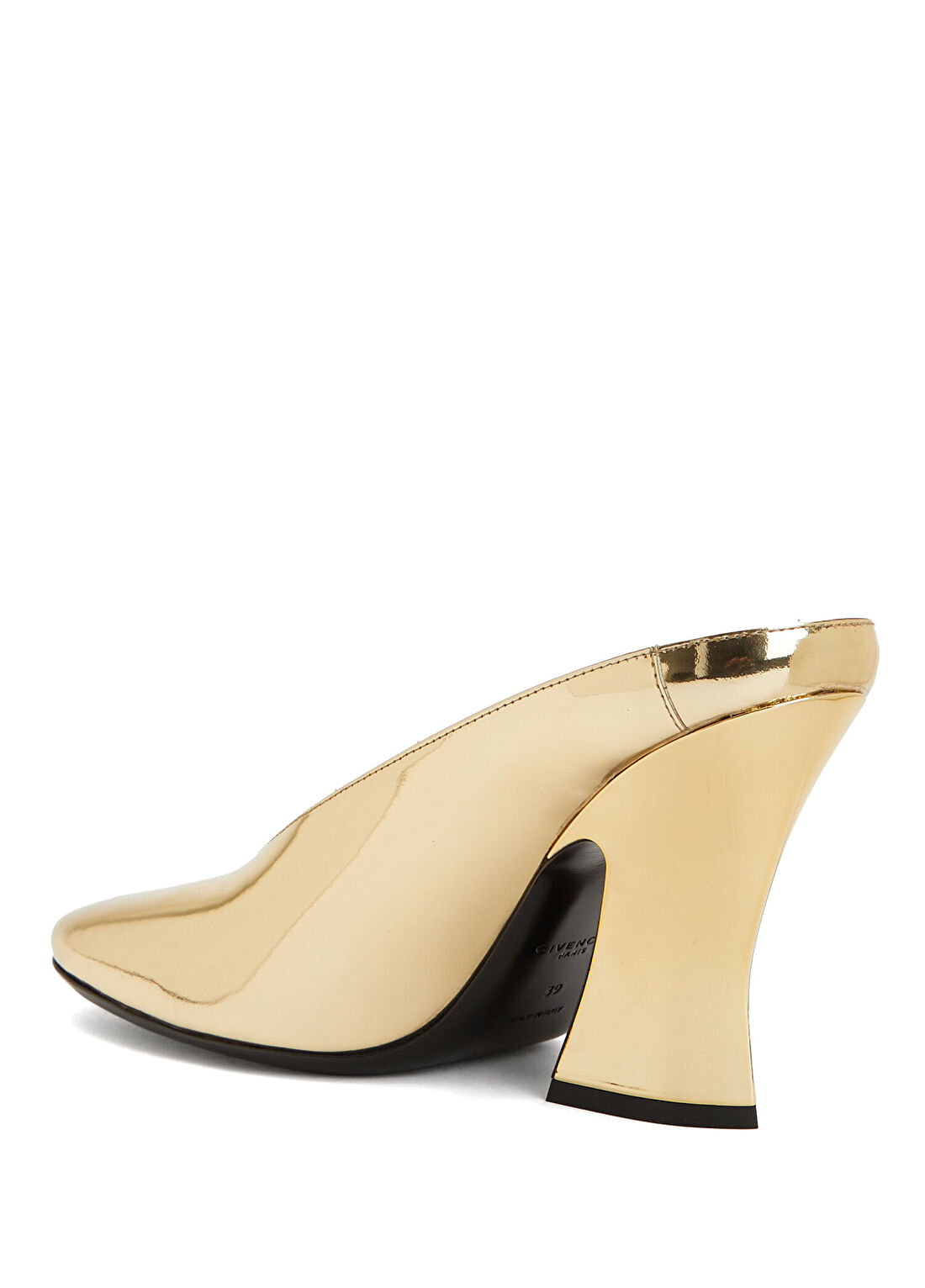 Givenchy Sculpted Gold Kadın Deri Terlik görsel 3
