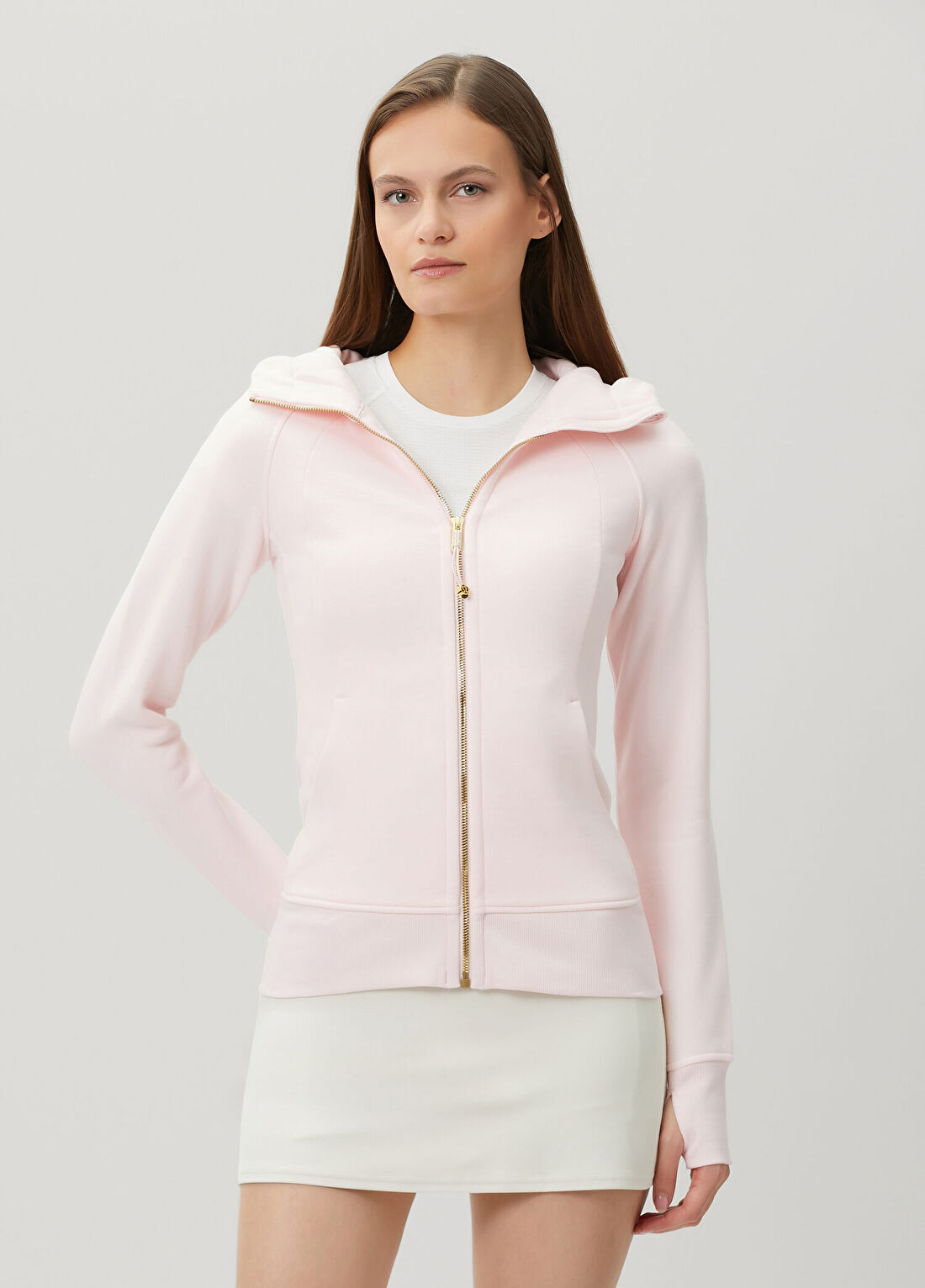 lululemon Scuba Full-Zip Açık Pembe Kapüşonlu Sweatshirt