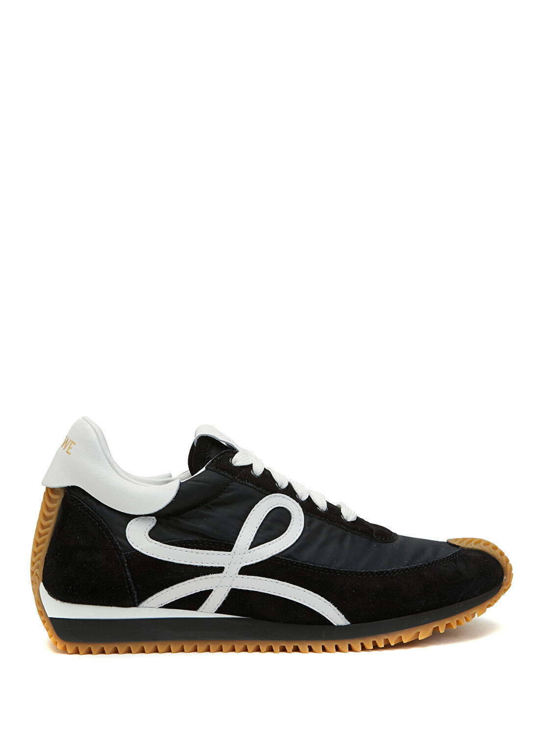 Loewe Flow Runner Siyah Beyaz Kadın Deri Sneaker