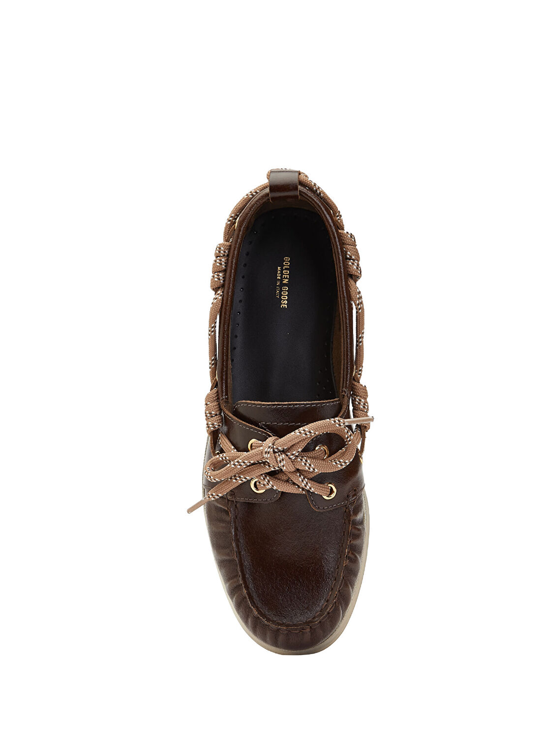 Golden Goose Koyu Kahverengi Kadın Deri Loafer görsel 4