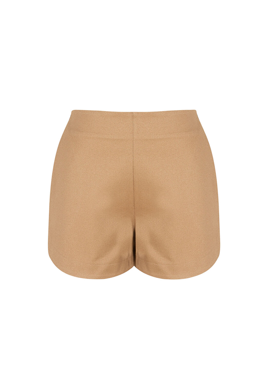 Salta Bej Koton Gabardin Boxy Fit Kadın Şort