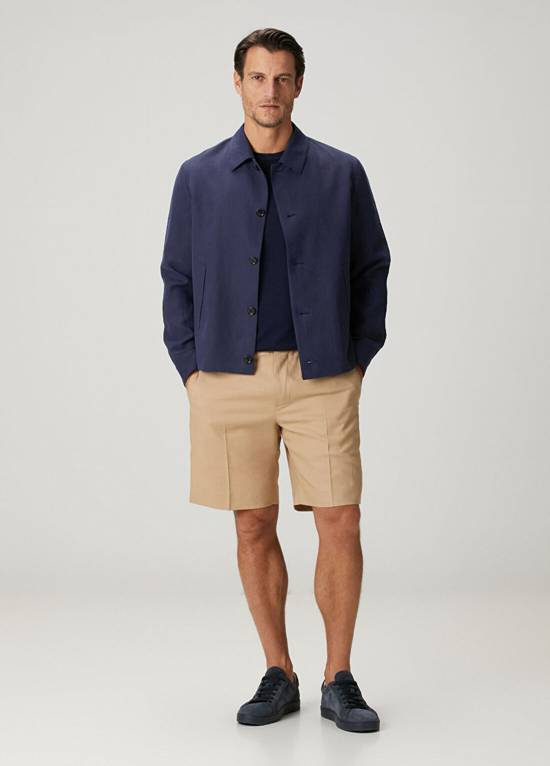 Zegna Lacivert Keten Ceket görsel 2
