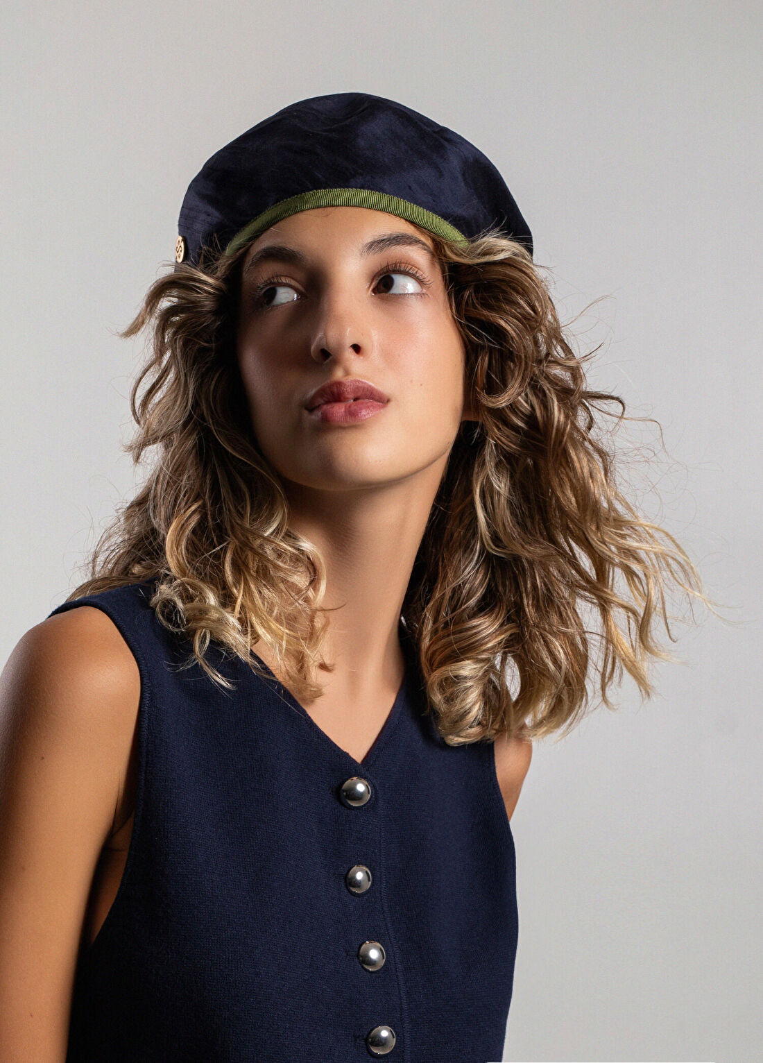 Sibi Hats Catch Me Lacivert İpek Kadın Beret Şapka görsel 2
