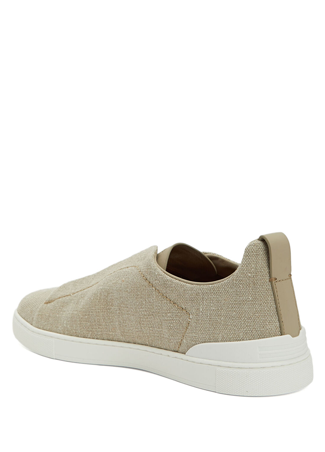 Zegna Krem Logo Detaylı Erkek Sneaker görsel 3