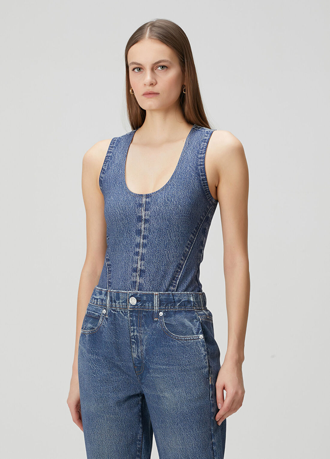 Rag&Bone Miramar Irina Mavi Denim Body görsel 3