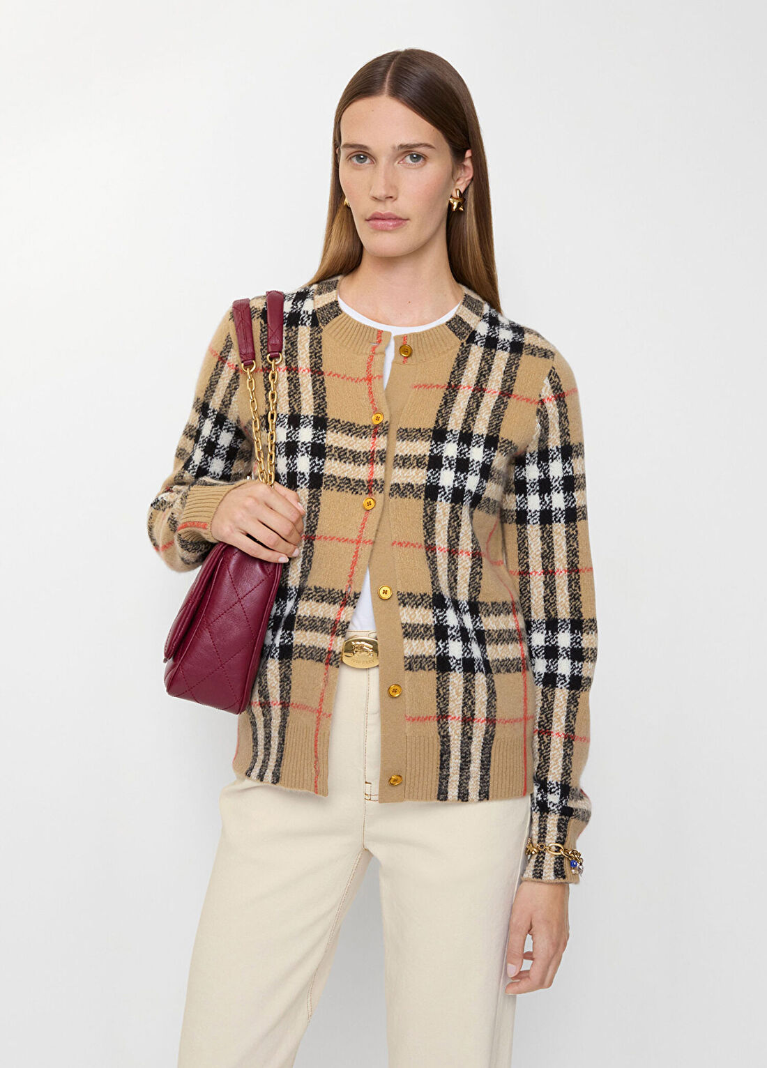 Burberry Clara Bej Kadın Hırka görsel 2