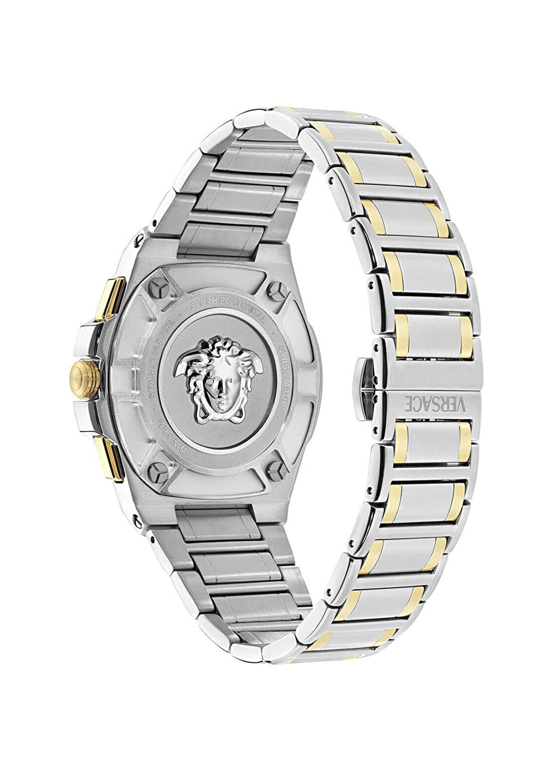 Versace VRSCVE5N00426 Altın Rengi Metalik Gri Çelik Erkek Kol Saati görsel 3