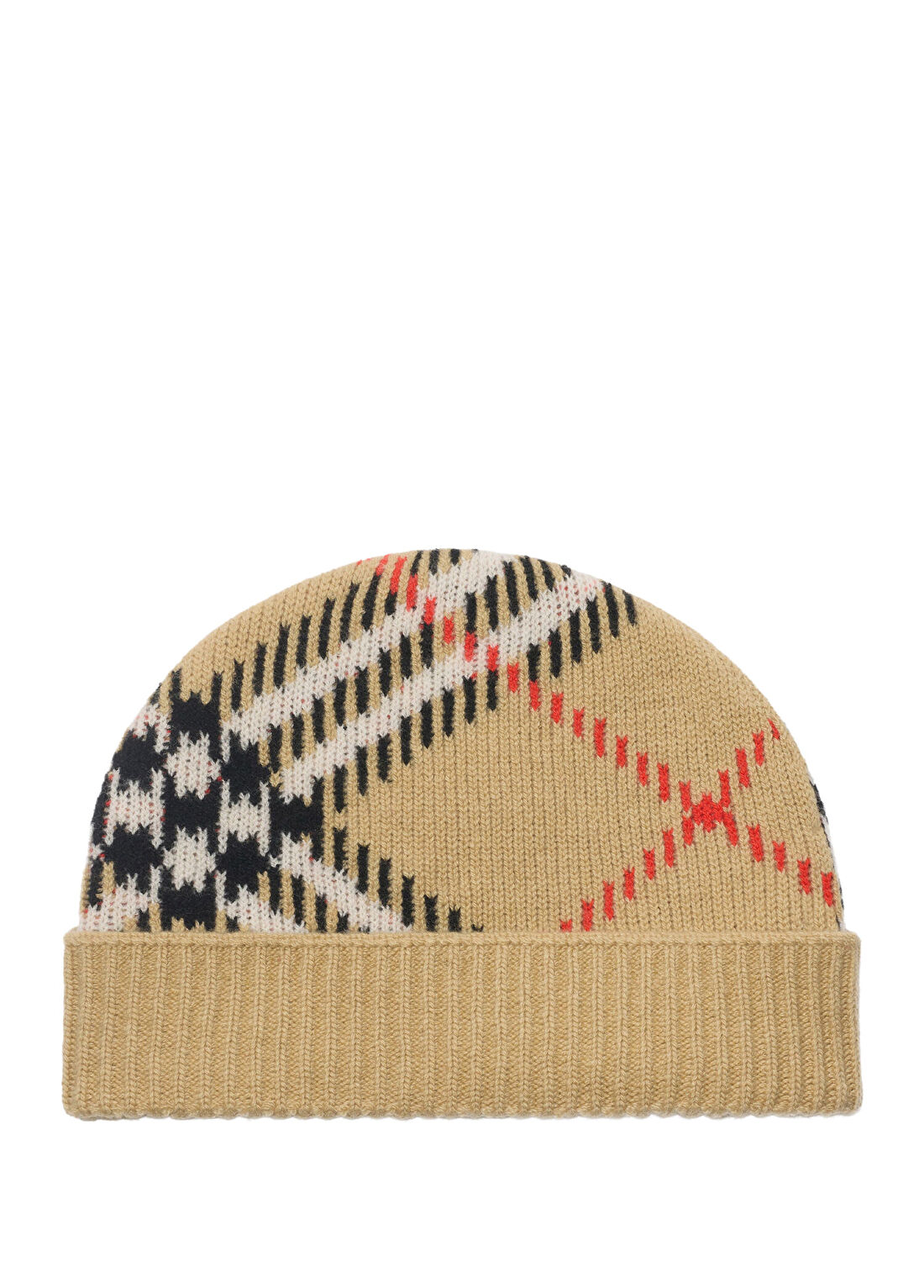 Burberry Core Check Bej Kaşmir Erkek Bere görsel 2