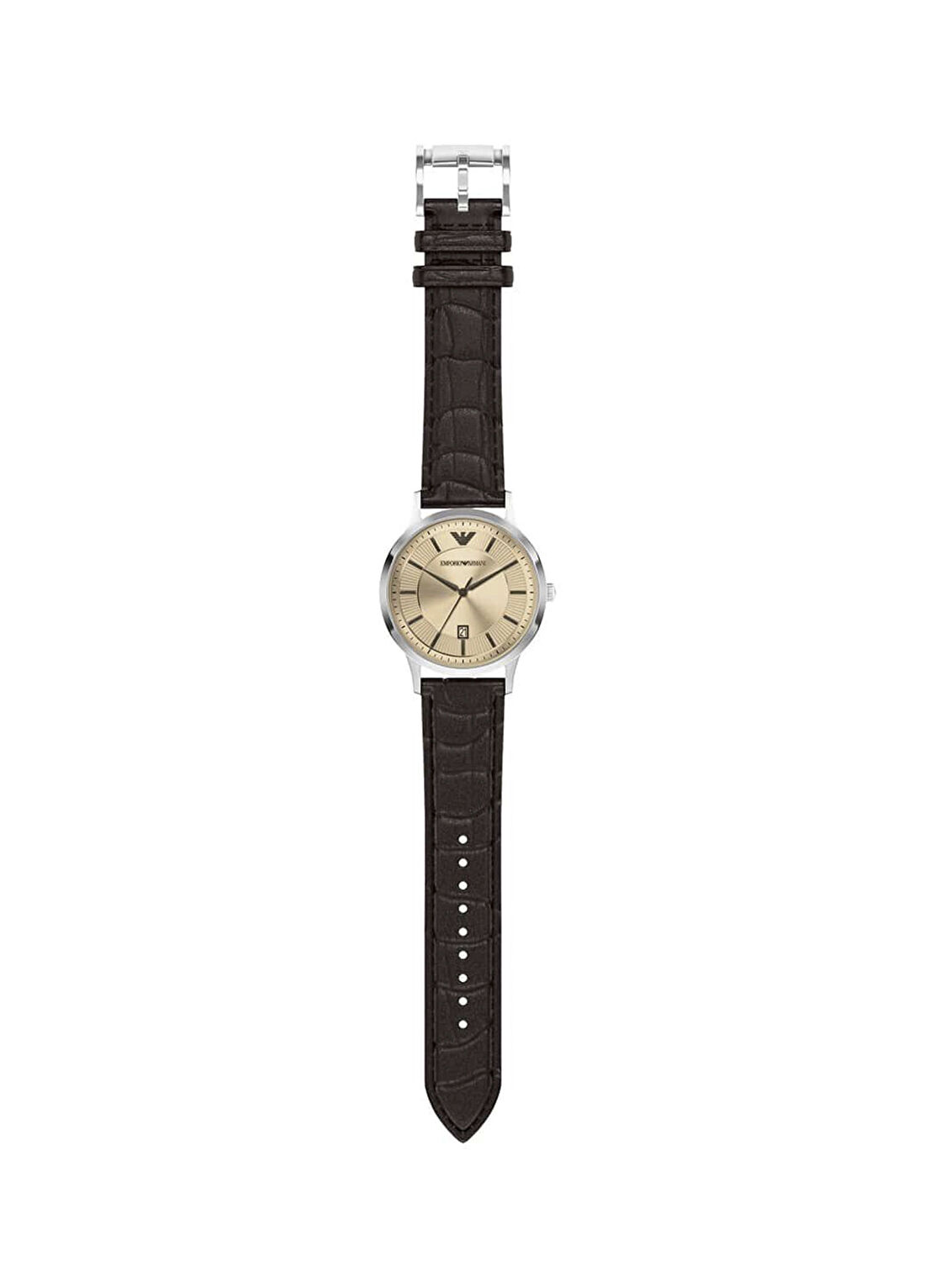 Emporio Armani AR11783 Kahverengi Deri Erkek Kol Saati görsel 4
