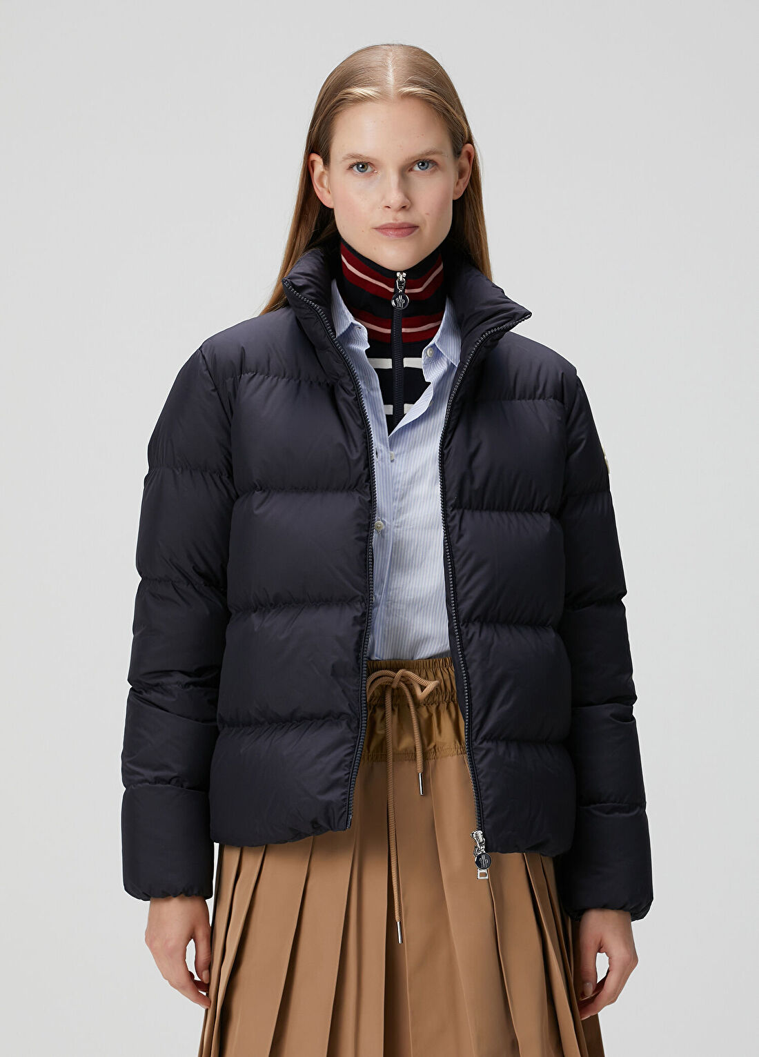 Moncler Mauzun Lacivert Puffer Mont