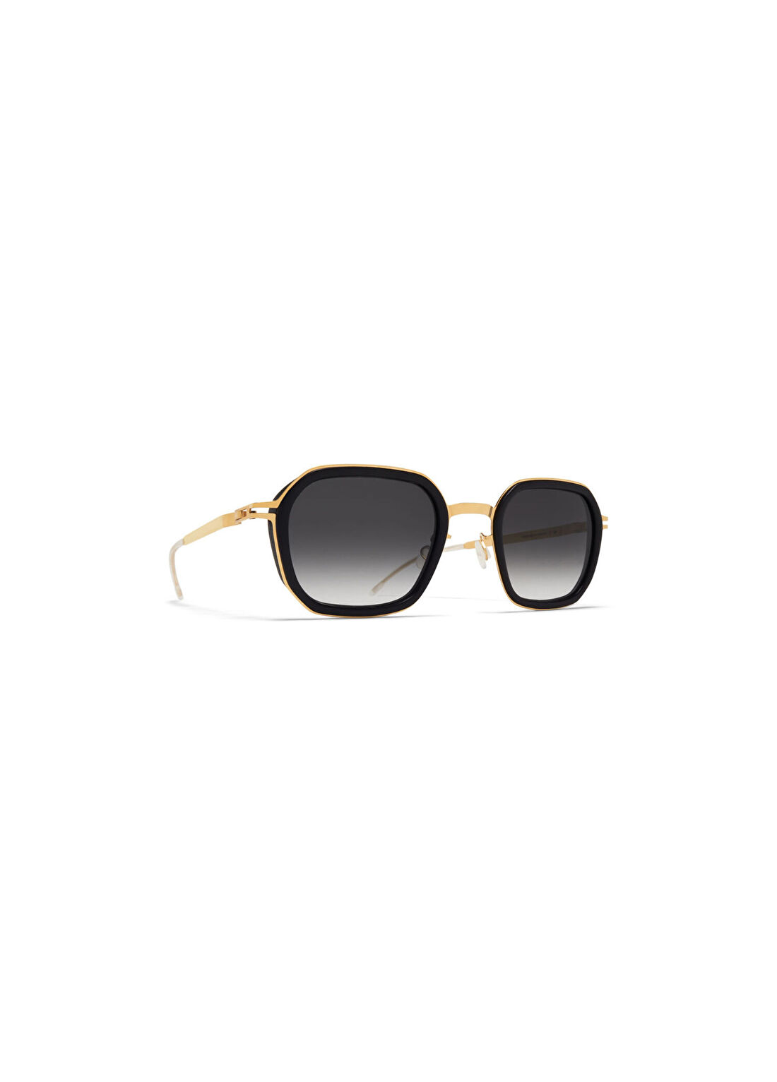 Mykita Beam 585 Pitch Black Glossy Gold Unisex Güneş Gözlüğü görsel 2