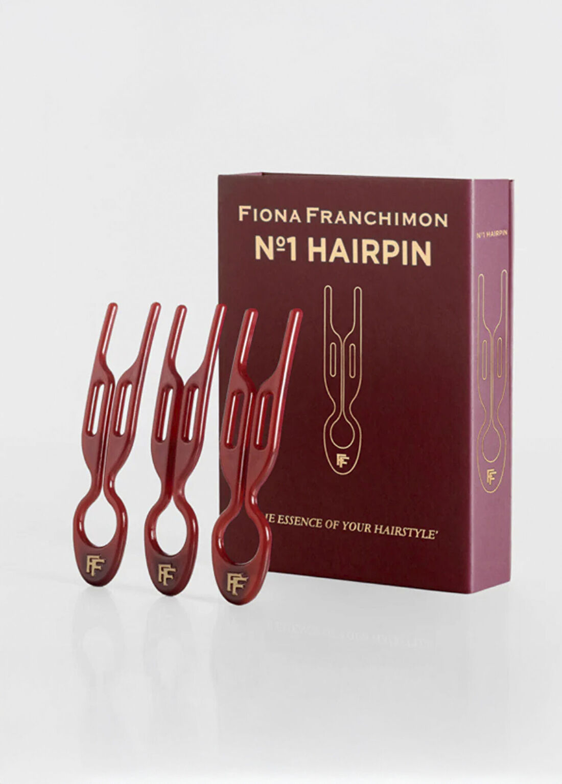 Fiona Franchimon Nº1 Hairpin Ruby Red 3'lü Saç Tokası görsel 2