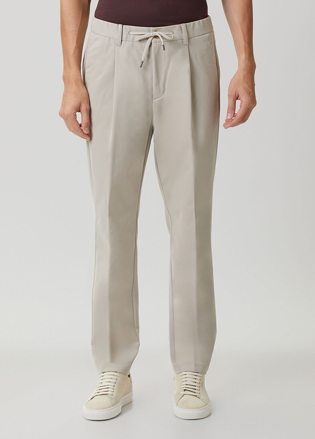 Herno Bej Beli Kordonlu Pantolon görsel 2