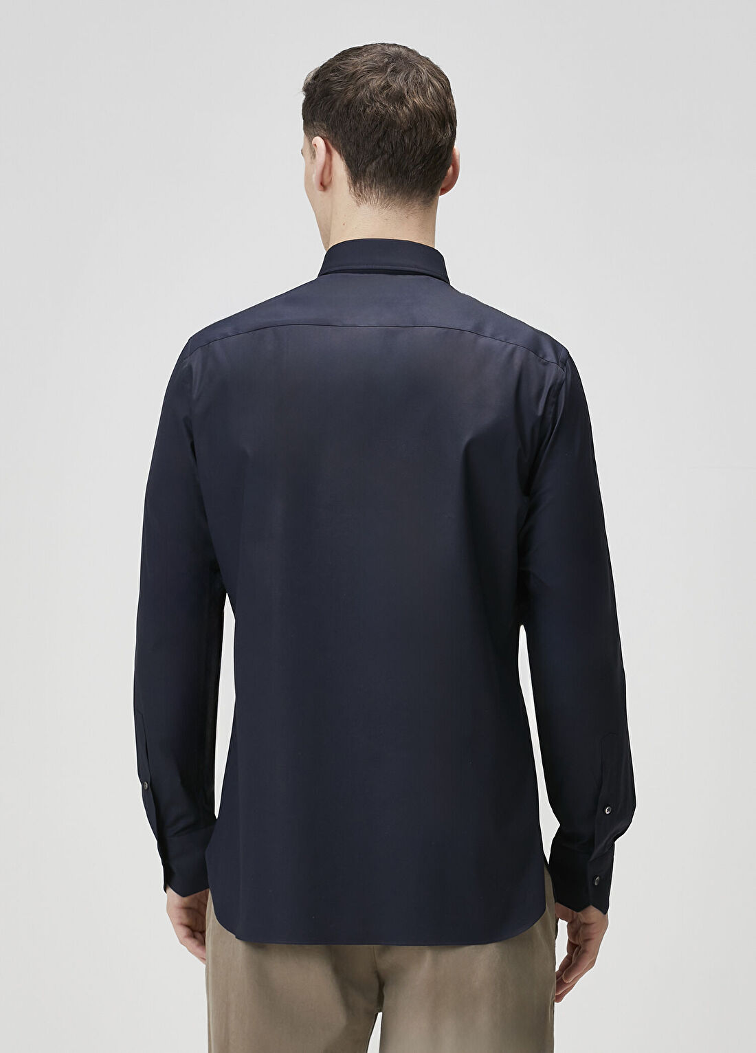 Zegna Lacivert Gömlek görsel 4