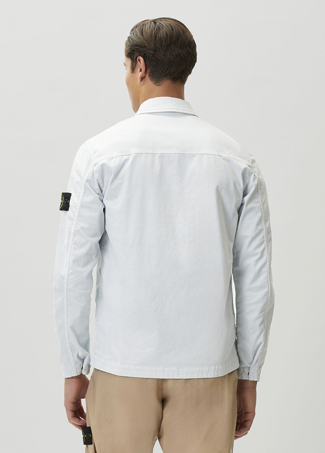 Stone Island Açık Mavi Kapüşonlu Dış Gömlek görsel 4