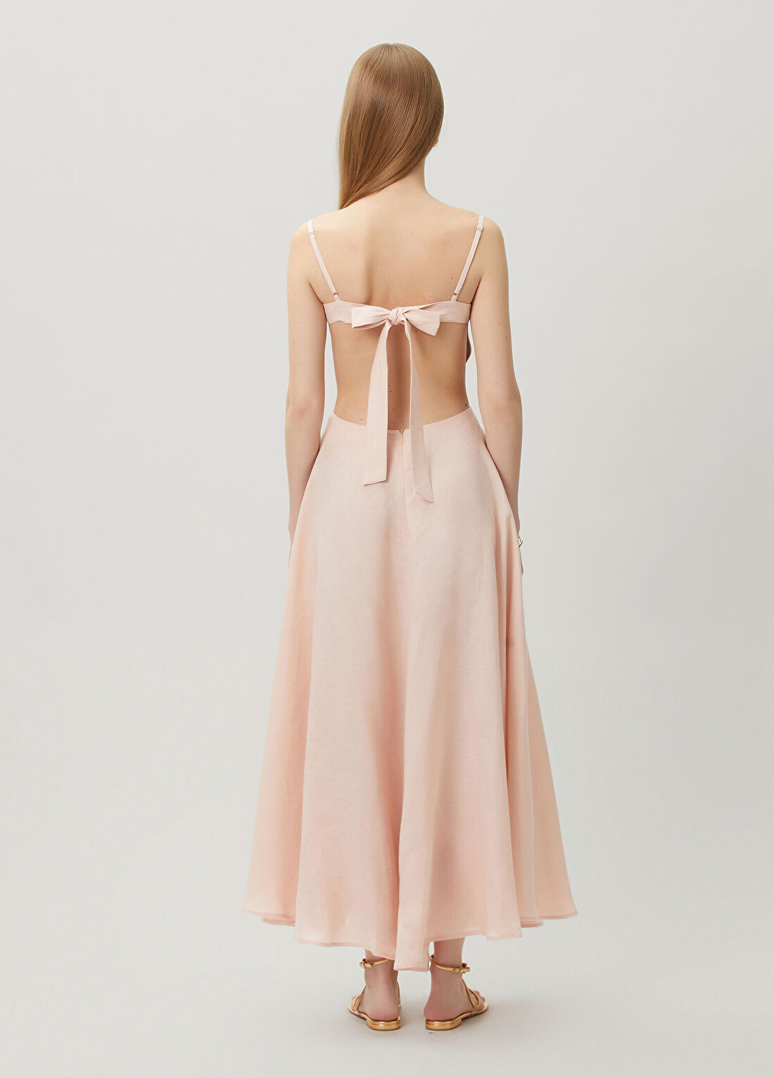 Dor Raw Luxury The Right Words Keten Elbise görsel 4