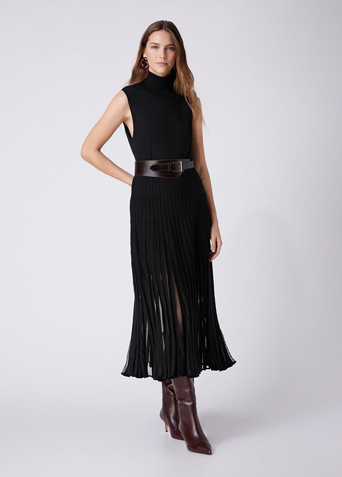 Beymen Club Siyah Basic Yün Süveter görsel 3