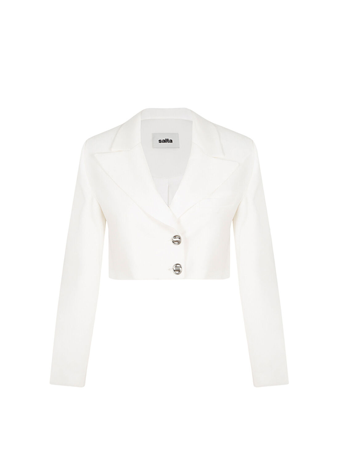 Salta Beyaz Kısa Blazer Kadın Ceket