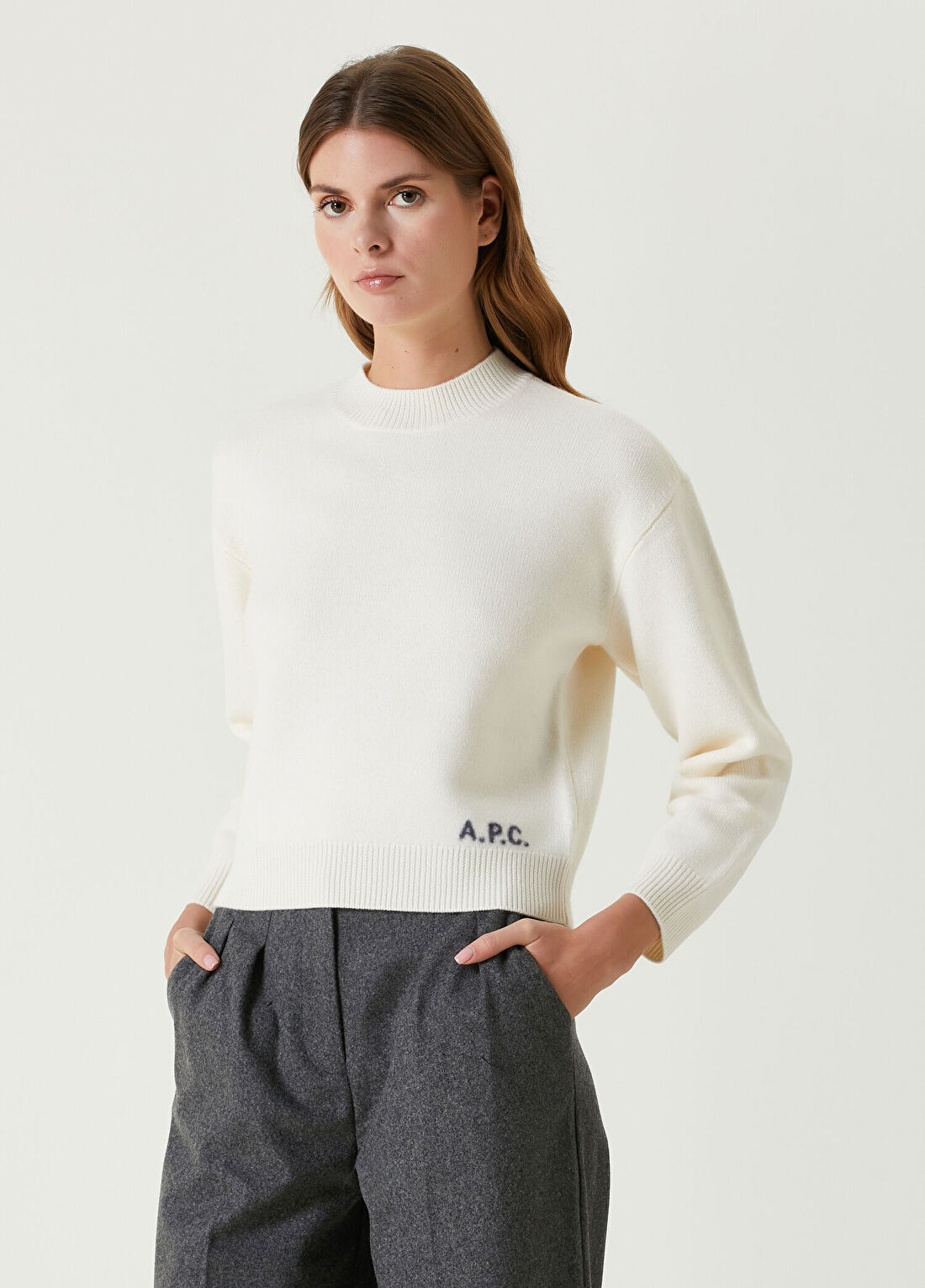 A.P.C. Ekru Yün Kazak görsel 3