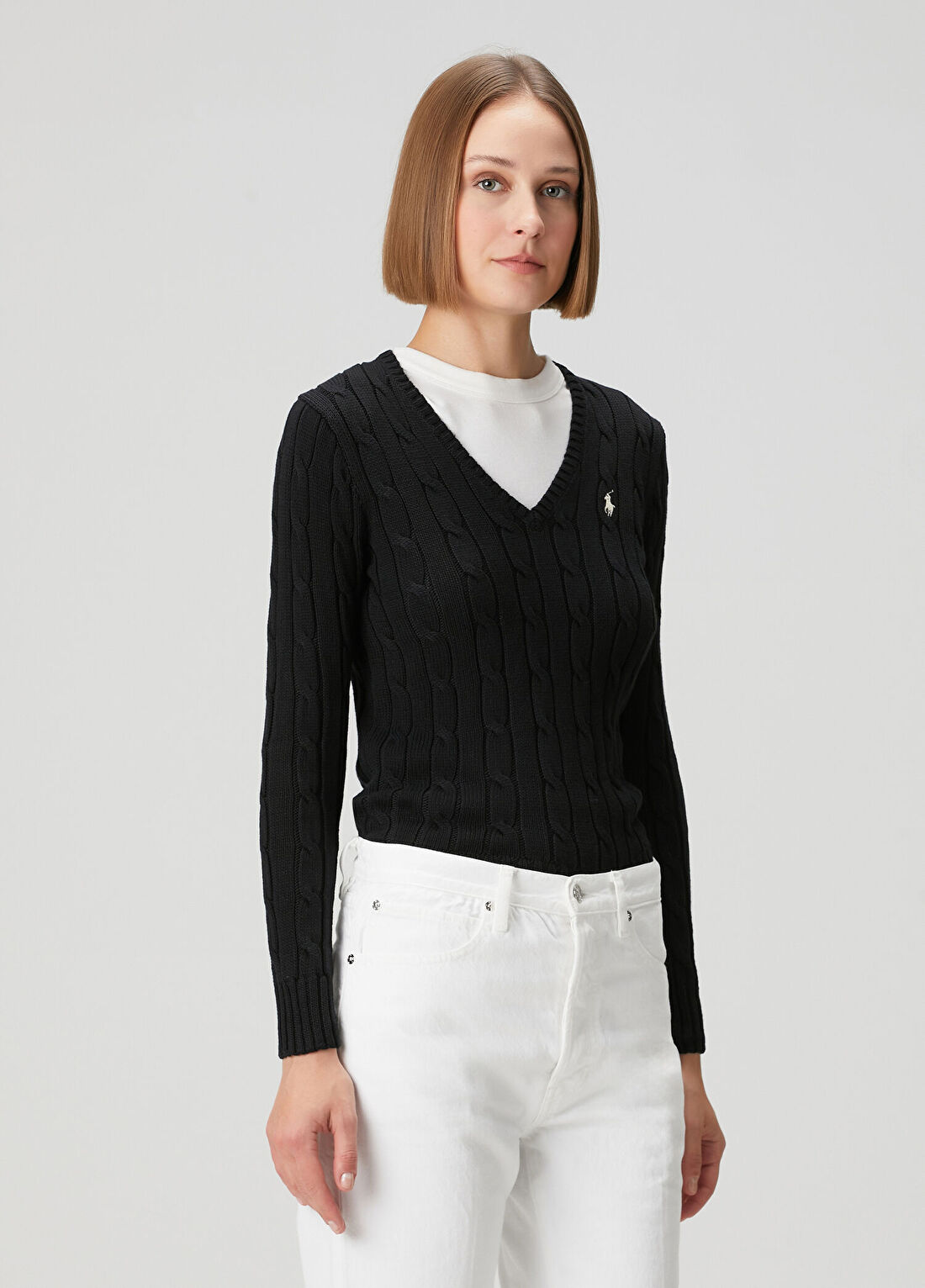 Polo Ralph Lauren Siyah Saç Örgü Triko