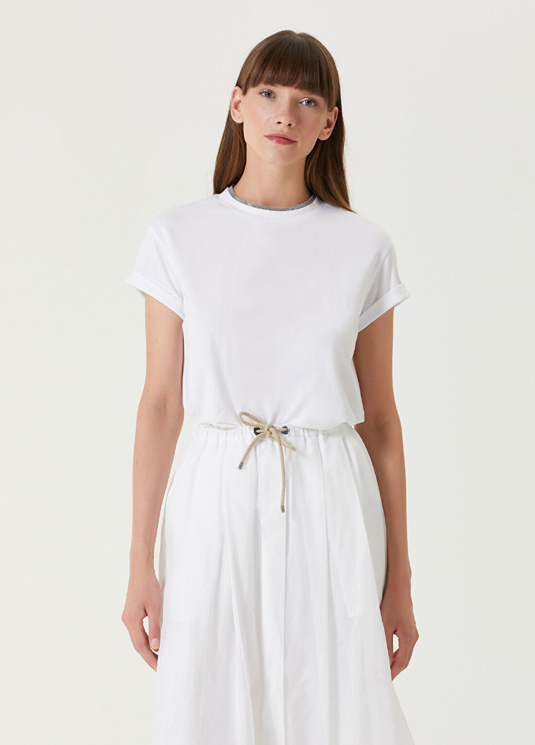 Brunello Cucinelli Beyaz T-shirt