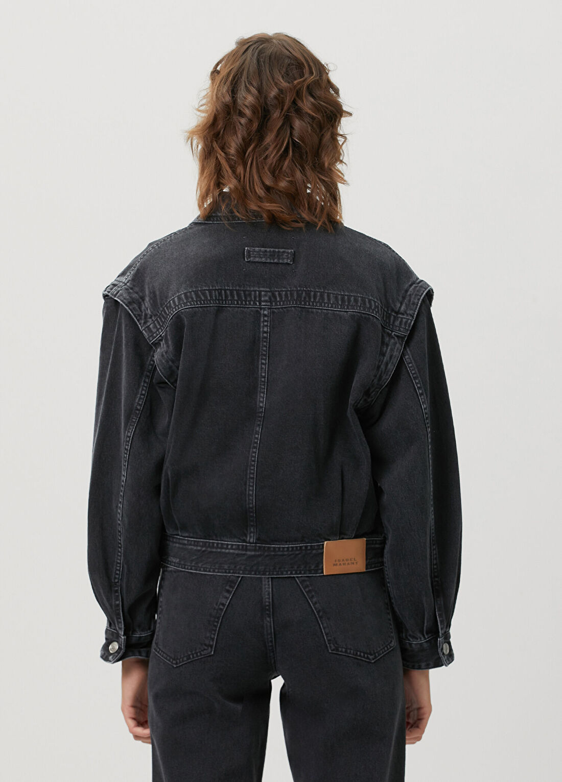 Marant Etoile Zyma Antrasit Denim Ceket görsel 4