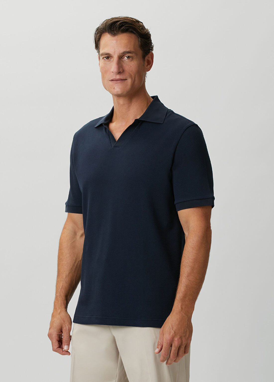 Eton Lacivert Polo Yaka T-shirt görsel 3