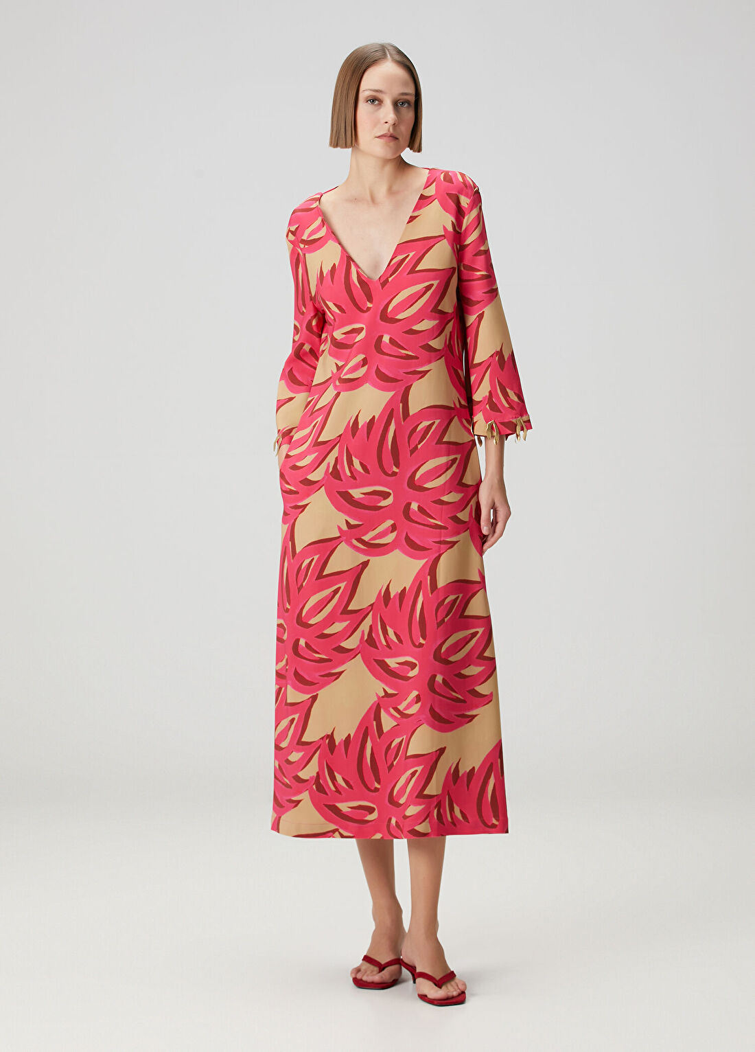 Themisz Ismene Desenli Kaftan