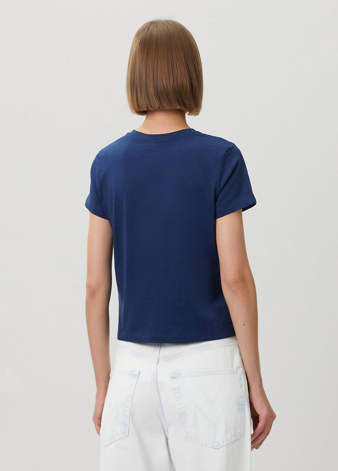 Marc Jacobs Lacivert Logo Baskılı T-shirt görsel 4