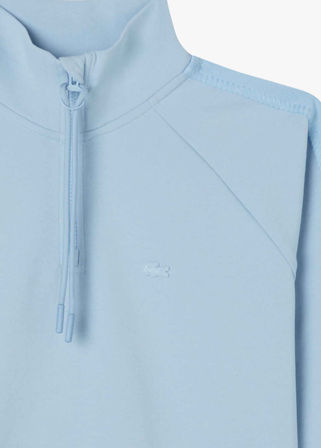 Lacoste Mavi Dik Yaka Loose Fit Yarım Fermuarlı Kadın Sweatshirt görsel 4