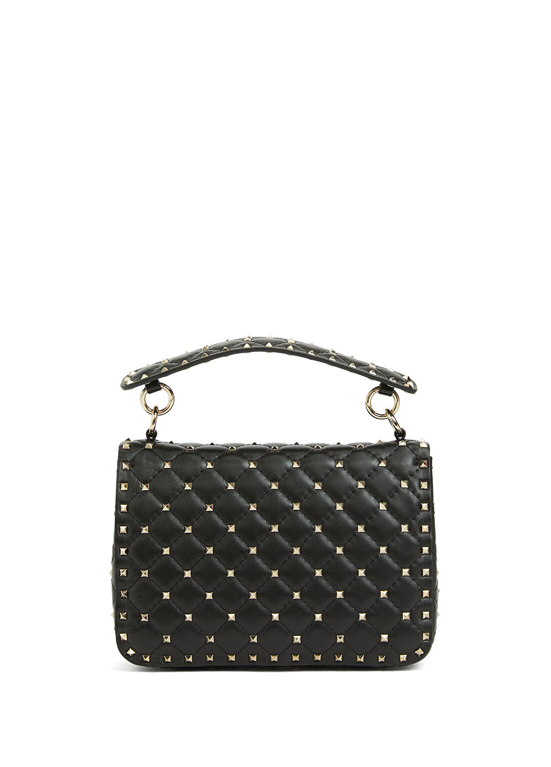 Valentino Garavani Rockstud Spike Medium Siyah Kadın Deri Çanta görsel 4