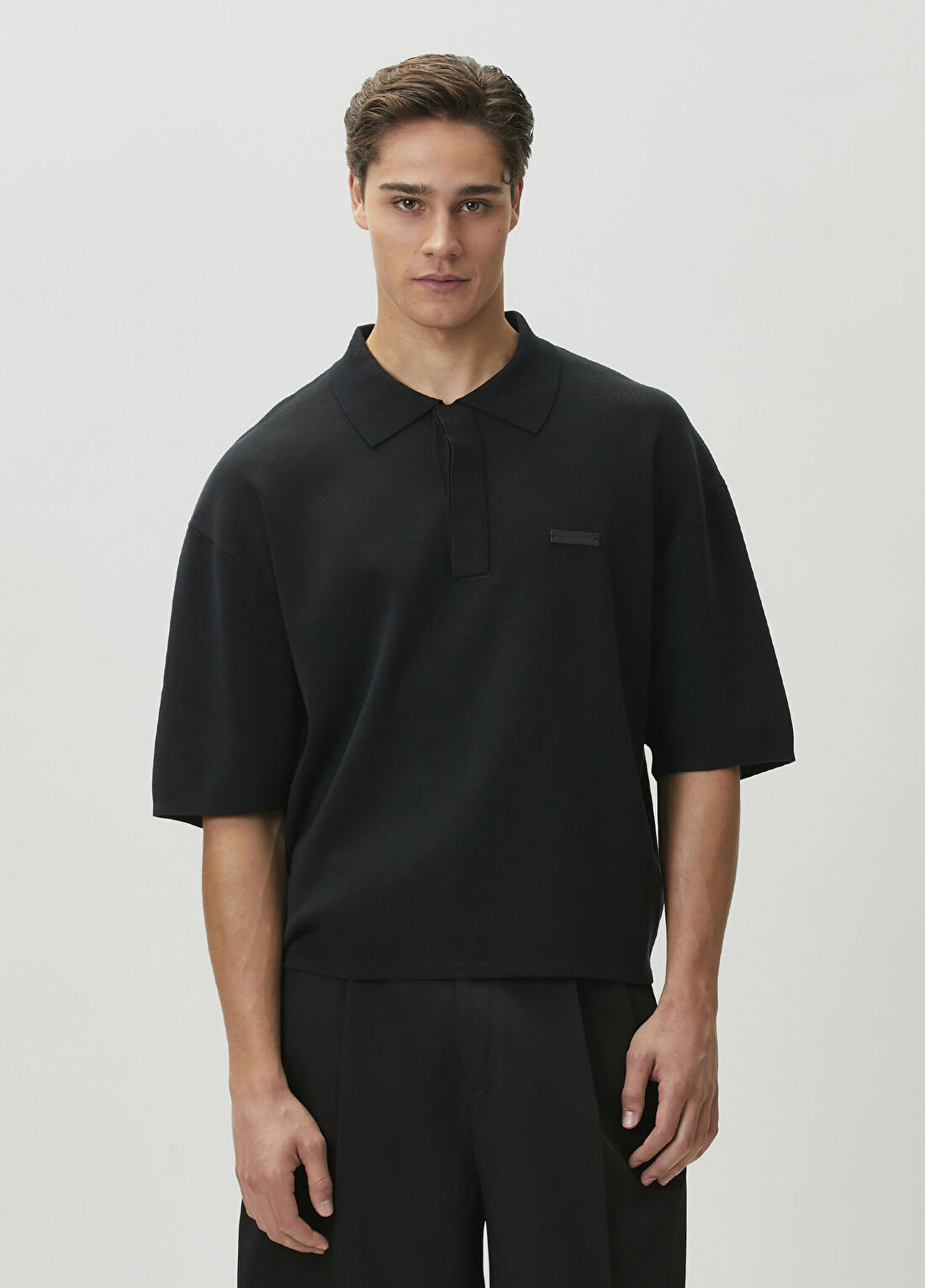 Entire Studios Siyah Polo Yaka T-shirt görsel 3