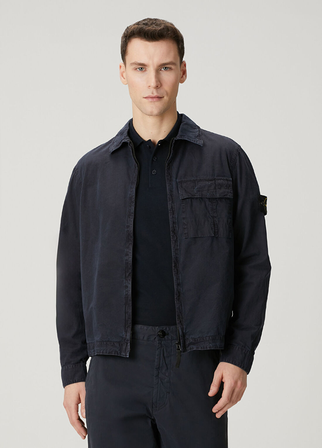 Stone Island Regular Fit Lacivert Dış Gömlek